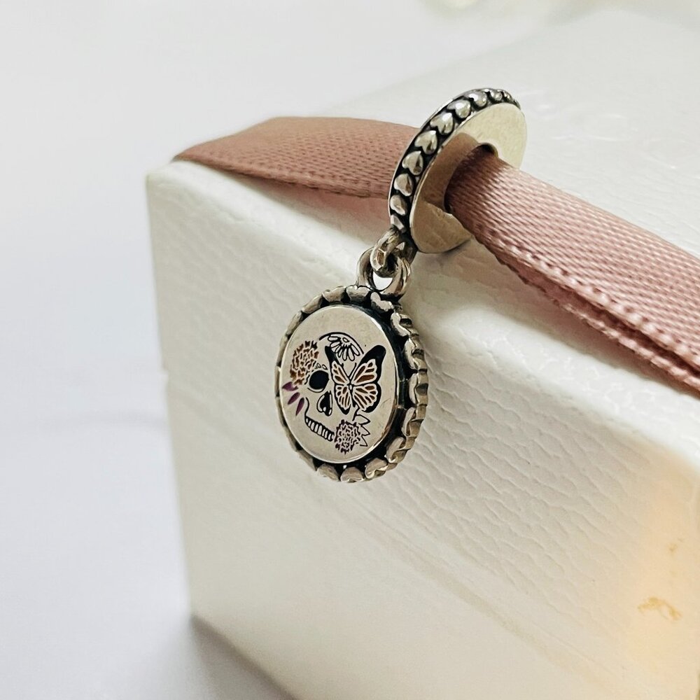 Pandora Exclusive Day of the Dead Sugar Skull Dangle Charm